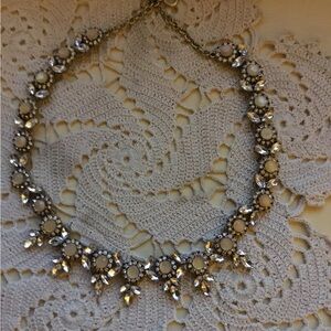 Ann Taylor Gold with Crystal Statement Choker Necklace